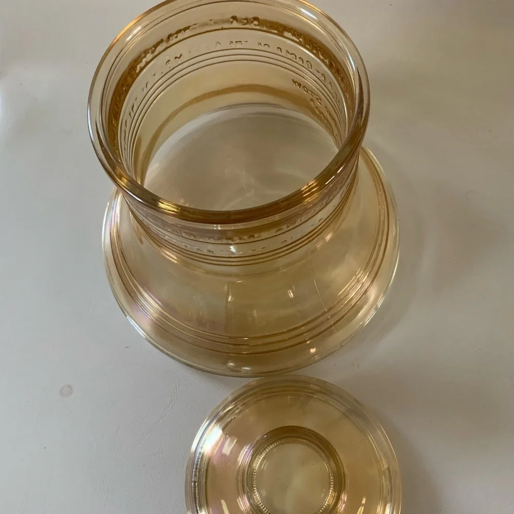 Liberty  Vintage Gold Bell-Shaped Glass Jar